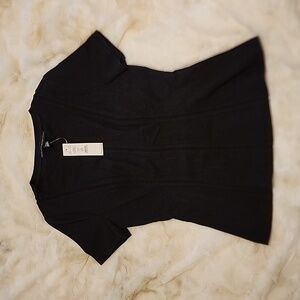 White House Black Market Black Bodice Tee